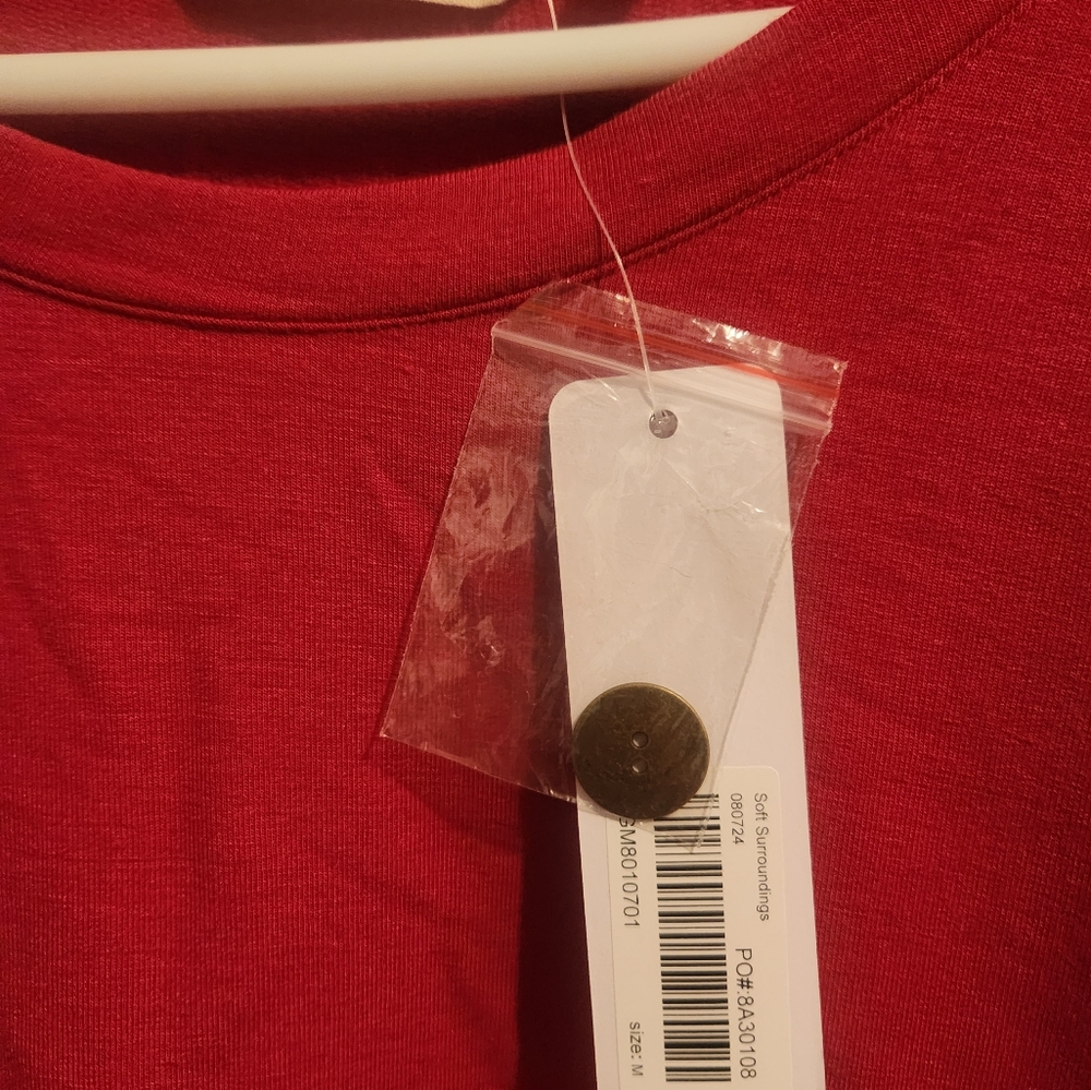 Soft Surroundings Red Tunic Sweater - Picture 7 of 8